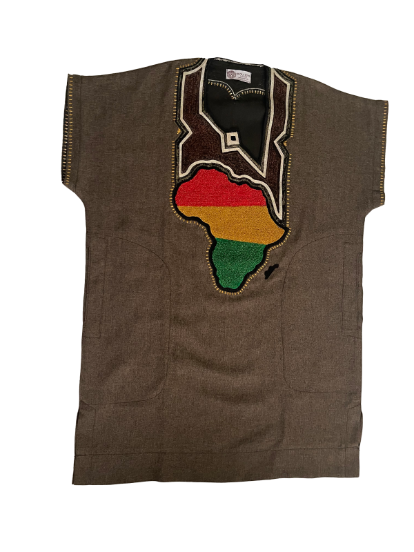 Brown African Design Shirt