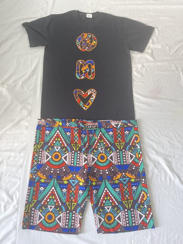 African Print T-shirt and Shorts