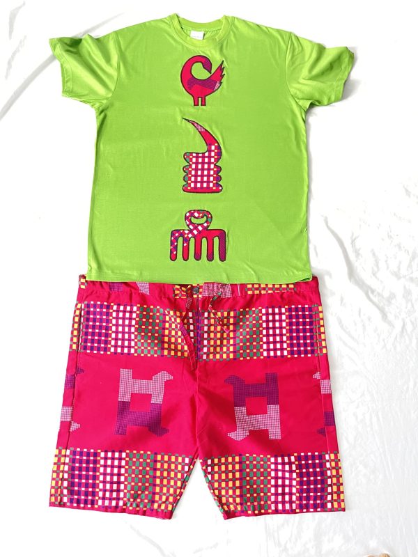 African Print T-shirt and Shorts