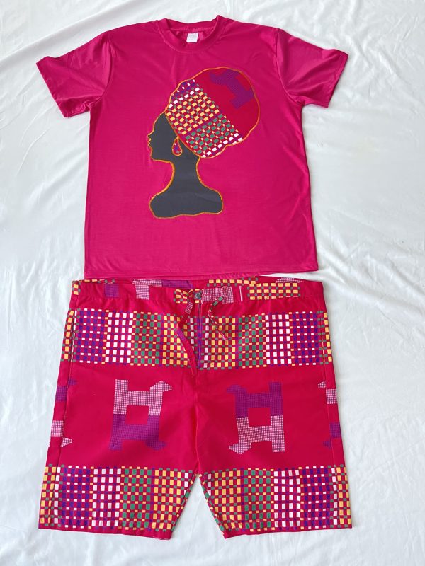 African Print T-shirt and Shorts